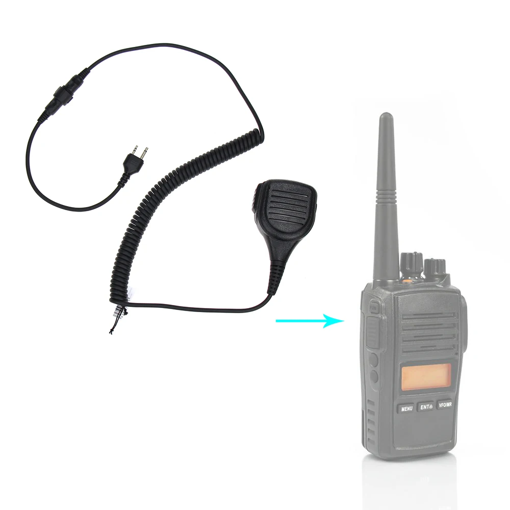

Walkie Talkie Speaker Mic Portable Handheld 2 Pin Shoulder Remote PTT For Midland Two Way Radio GXT550/650 GXT1000 GXT1000VP4