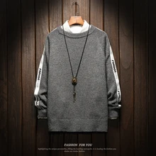 Christmas Men Sweaters Winter Clothes 2019 Plus Size Asian M-4XL 5XL 6XL Japan Style Casual Standard Designer Pullovers