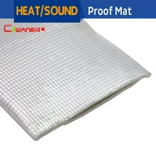 Cawanerl 40 см X 100 см автомобильный двигатель межсетевой экран алюминиевая фольга облицованная звуковая теплоизоляция тускнеющий материал, хлопковый матрас