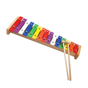 

15 Notes Rainbow Glockenspiel Xylophone Vibraphone Mallet Stick Set Kids Children Music Toys
