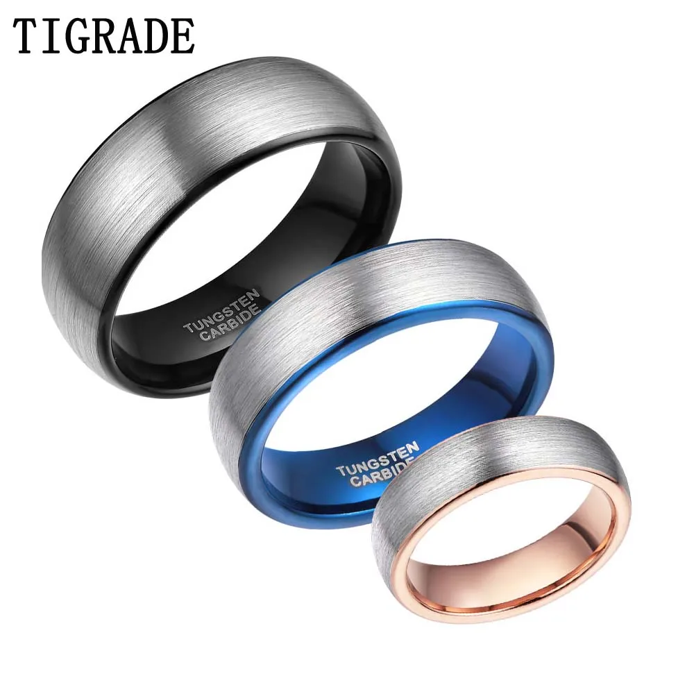 Кольцо из карбида вольфрама с матовой поверхностью 6 мм|tungsten carbide ring|carbide ringwomen rings |