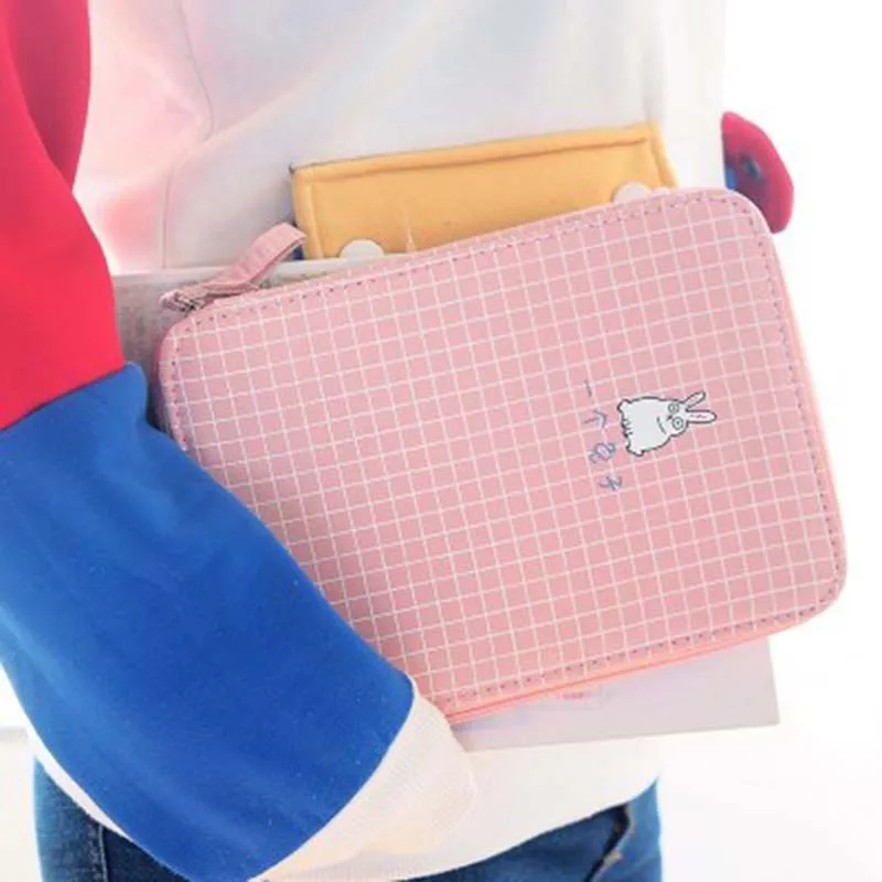 

Korean Kawaii Pencil Case School Storage Bag Macaron Color Multi-function Large Capacity Pencil Cases for Ipad Phone Stationery