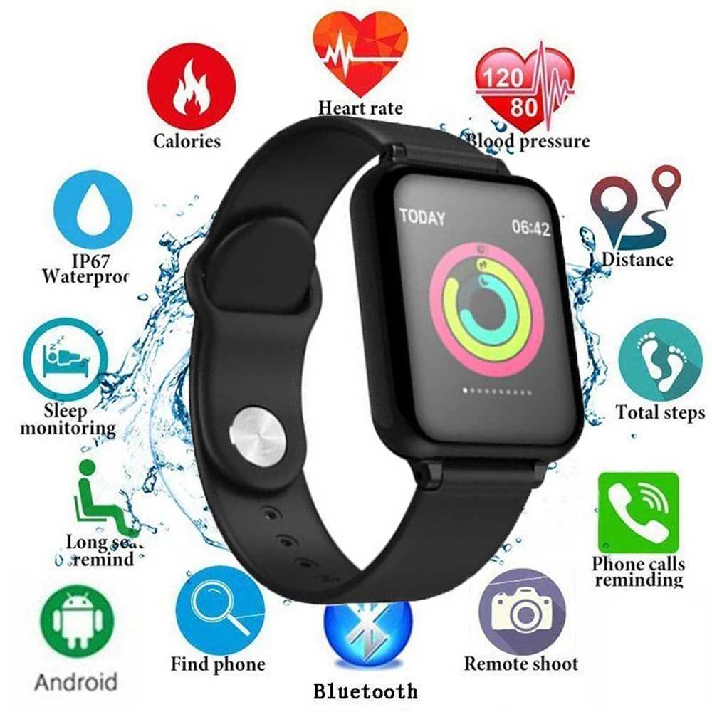 

2019 Women Smart Watch B57 Men Watchs Heart Rate Monitor Blood Pressure Fitness Bracelet Sport Smartwatch For iOS Android Band