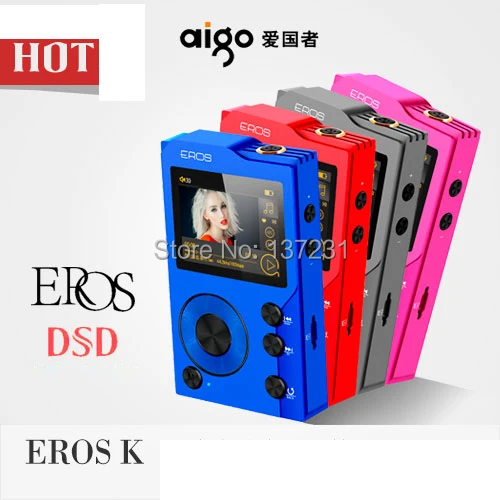 AIGO EROS K MP3 fever HIFI музыкальный плеер без потерь с жестким декодированием DSD беспроводной Bluetooth