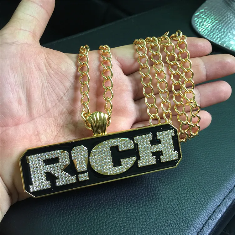 NYUK-New-Arrival-Pendant-Necklace-Cool-Letter-RICH-Pendants-Hip-Hop-Rap-Fashion-Pendants-Necklaces-Gold