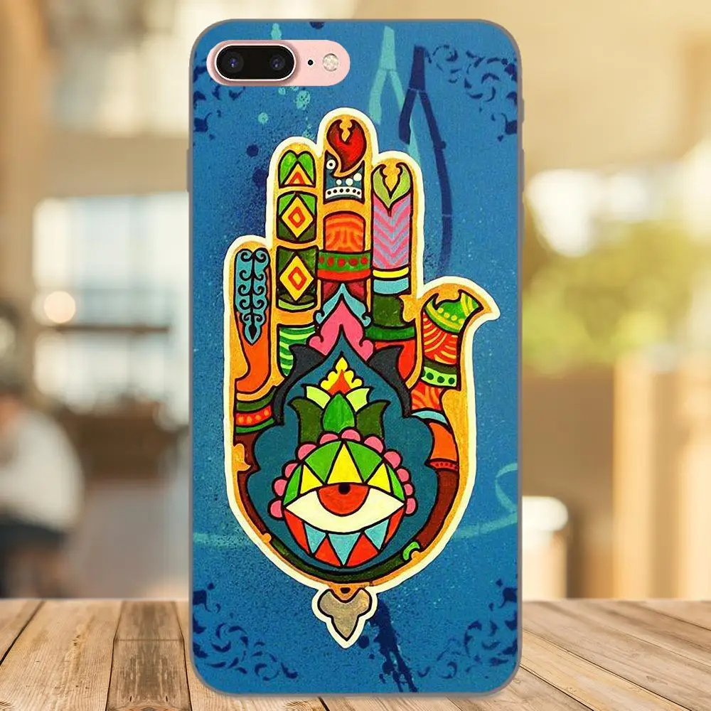 Мягкая Капа Coque Хамса от дурного глаза Judaica рука для Samsung Galaxy Note 4 8 9 S3 S4 S5 S6 S7 S8 S9 S10 Edge