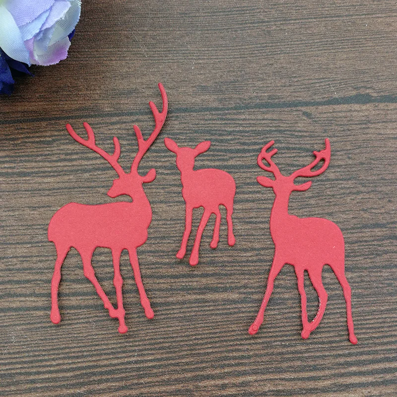 

Christmas Elk Cutting Dies Scrapbooking Metal Cutting Pressing Stencils Craft Dies For DIY Decorations Embossing