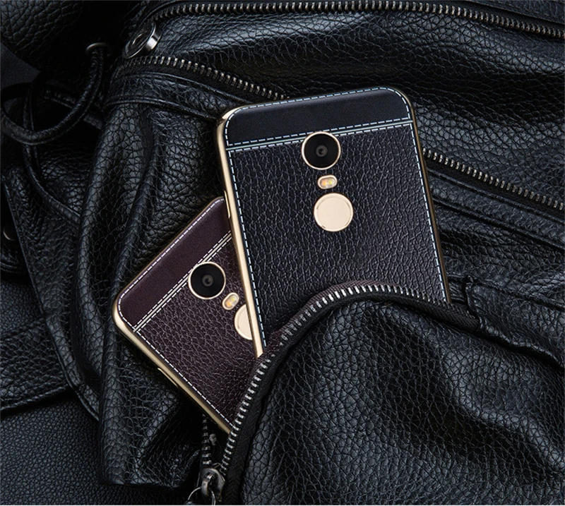 Роскошный гибридный Чехол из искусственной кожи с зернистой текстурой Note2 для