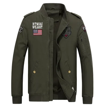 

Brand Coat 2017 Bomber Jacket Army Military Spring Cotton Casual Outerwear Coat Male Slim Fit Fashion Brand Clothing