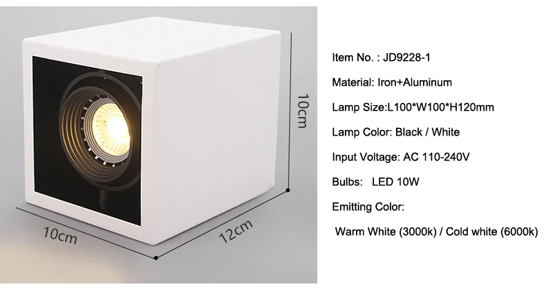 Luzes de Teto Conduziu a Luz de Teto Decorações do Corpo Iluminação para Casa Único Ponto Lâmpadas Iluminação 10 w Quadrado Lâmpada Led 11 de teto quadrado lâmpada decorações do corpo iluminação para casa