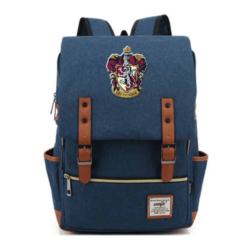 Хогвартс Слизерин Гриффиндор мальчик Девочка студенческая школьная сумка подростковые школьные сумки холщовый женский рюкзак мужской рюкзак - Цвет: 25