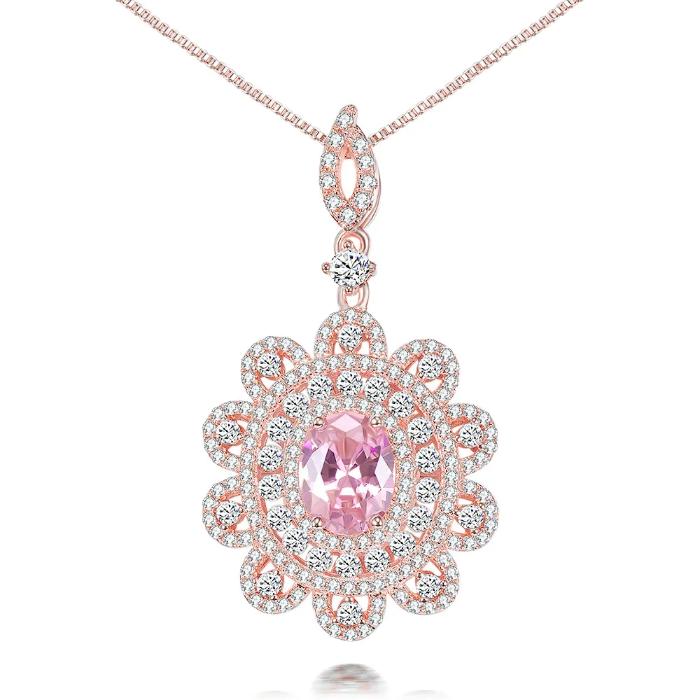 High Value Silver Color Crystal Flower Pendant Necklace for Women Drop Ship Multi Jewelry Moda Mulheres Collana ZK40 | Украшения и