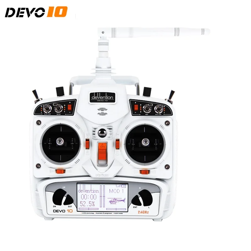 

Original Walkera DEVO 10 Transmitter 10 Channel Remote Controller White 20km Radio System