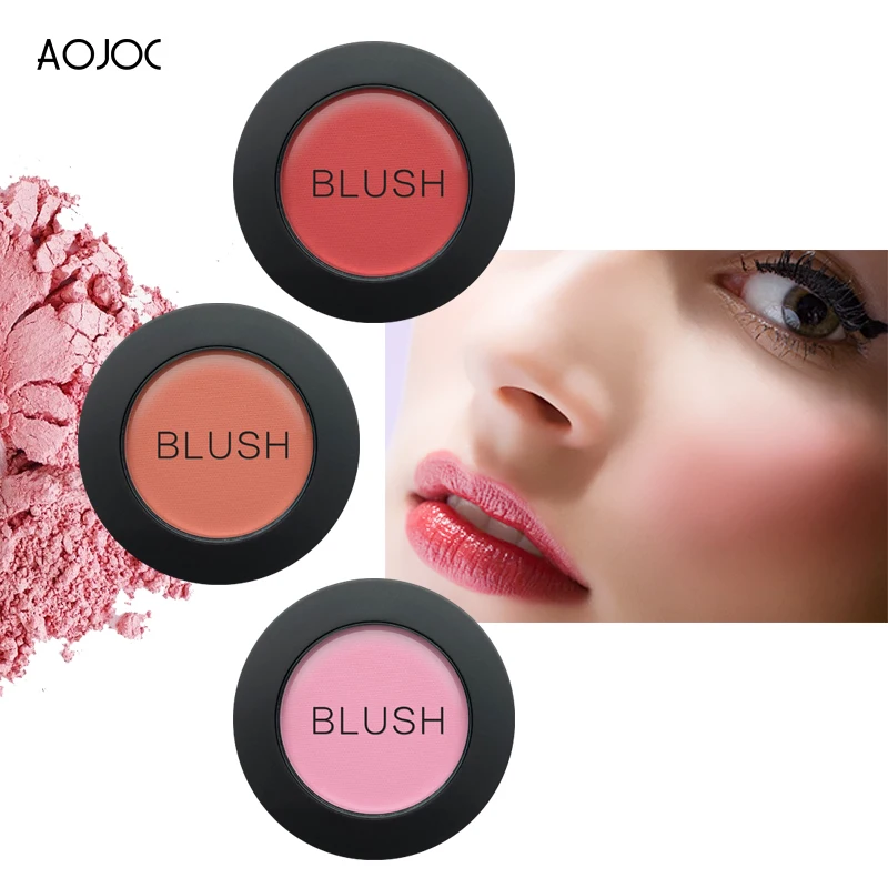 

3Color Shimmer Matter Blush Professional Makeup Cheek Powder Blush Bronzer Face Contour Powder Blush Palette Highlighter Make Up