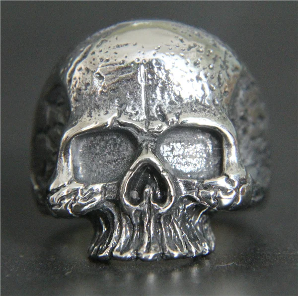 Крутой стиль череп кольцо 316L нержавеющая сталь женское мужское серебряное Ретро Черное модное байкерское Стильное кольцо Призрак Череп