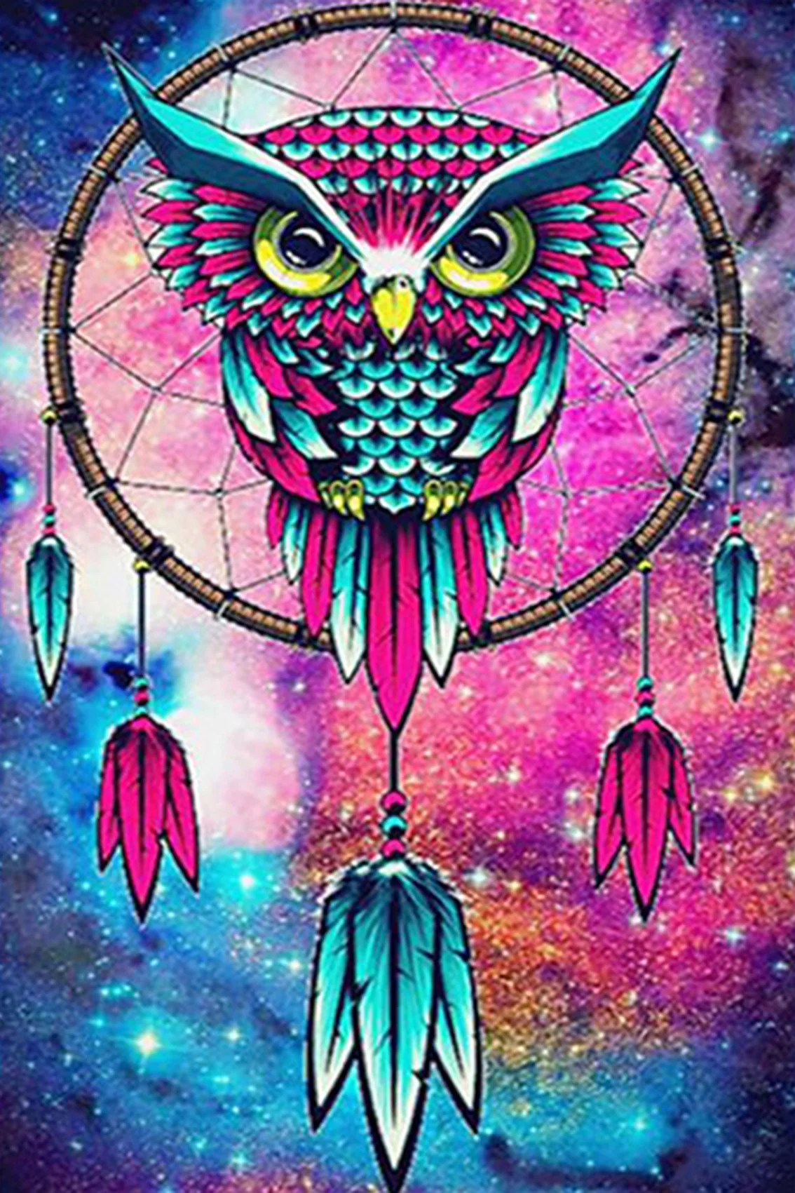 

5D Diamond Embroidery Animal Owl Cross Stitch DIY Diamond Painting Scenery Full Round rhinestones Home Decor gift