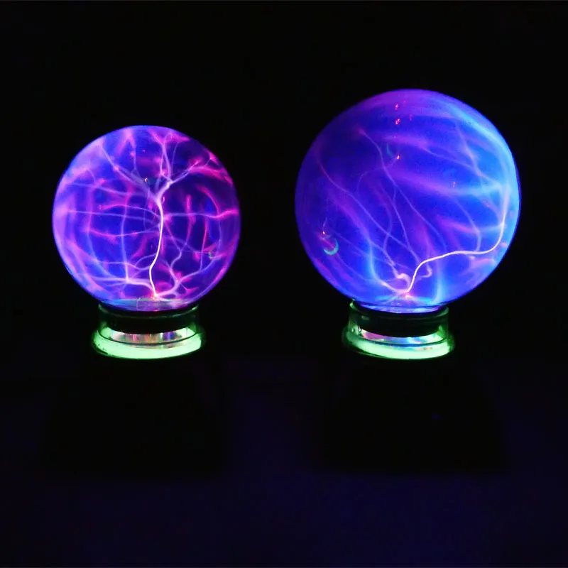 Globo de Vidro Lâmpada de Mesa Presentes do Feriado Luz da Noite Polegada Plasma Bola Lâmpada Elétrico Luz Estática Toque Magia Esfera Nightlight 4-6 2 noite globo de vidro elétrico lâmpada de