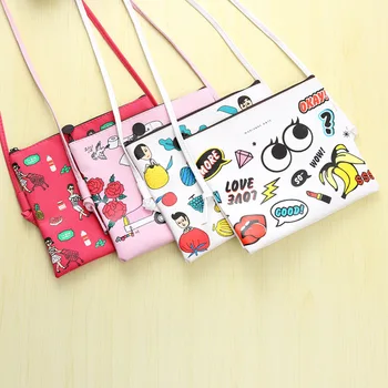 

Fashion Cartoon Printed Women Graffiti Handbag Mini Crossbody Shoulder Bag Ladies Casual Purses Clutches Girls Handbag