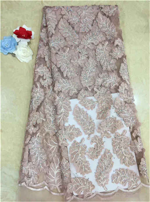 

Nigerian Lace Fabrics For Wedding 2019, African French Lace Fabric High Quality Lace, Multicolor Lace With Stone(FJ-4-19