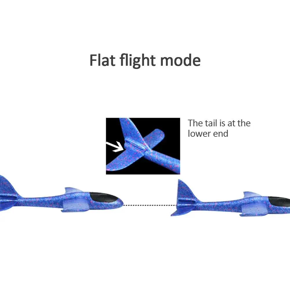 36/48 см светодиодный ручной бросок Летающий планер самолеты пена с трёхмерными чертёжами EPP устойчивый коммутационная самолета Вечерние игры Детская игрушка для улицы