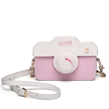 

Girl's cross-body new creative camera shaped bag women's mini funny handbag with chain strap Student phone bag wallet