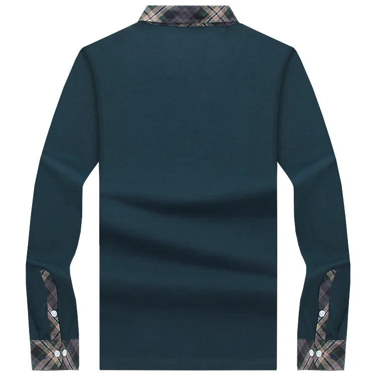 Классическая мужская полосатая рубашка-поло с длинным рукавом, Мужская брендовая одежда, мужская деловая приталенная рубашка поло размера плюс M-10XL