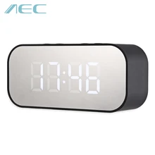 AEC BT501 Портативный беспроводной Bluetooth динамик Колонка сабвуфер музыкальная звуковая коробка светодиодный беспроводной динамик с будильником зеркало