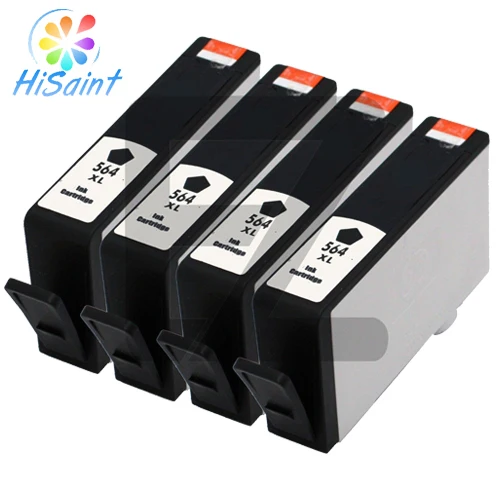 

Hisaint 2019 New 4Pk Ink Cartridge For HP 564XL Black PhotoSmart 7510 7520 5510 5520 6510 printer