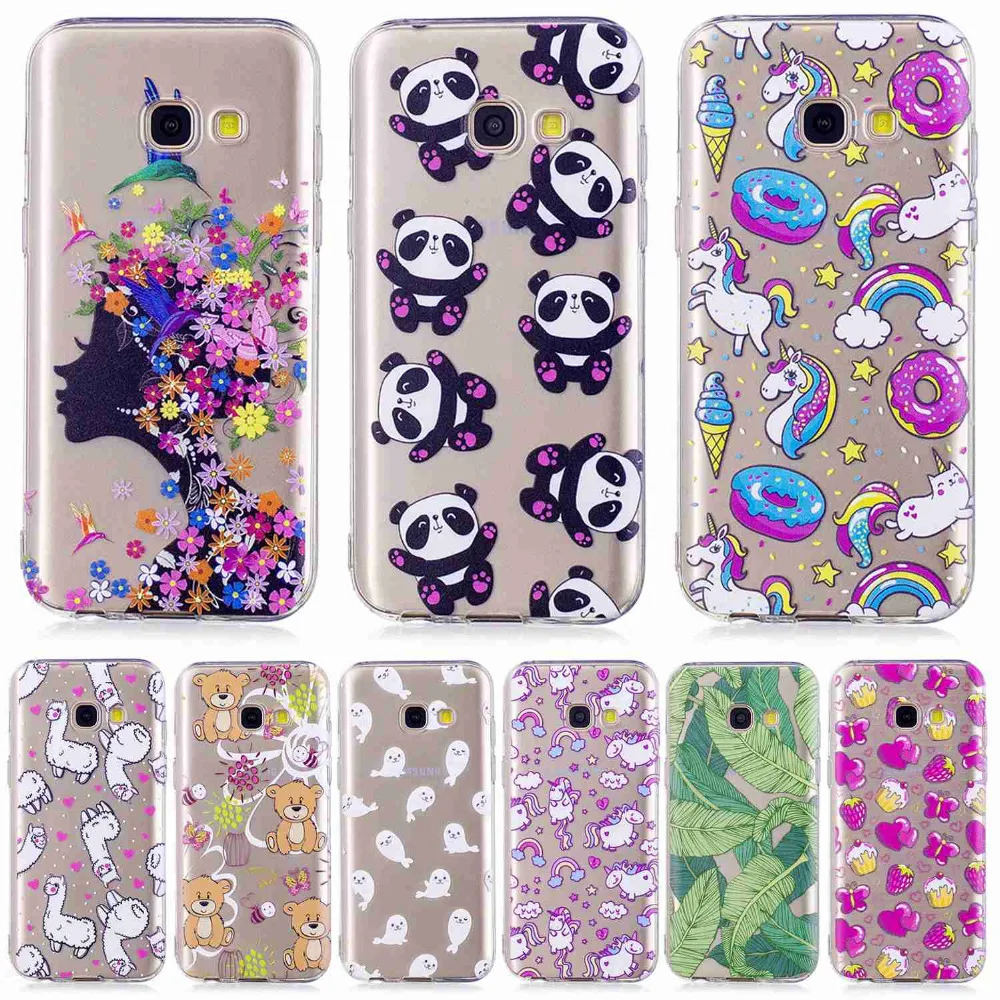 high Quality TPU IMD phone case for Samsung A5 2017 cartoon Painted funda coque cover for