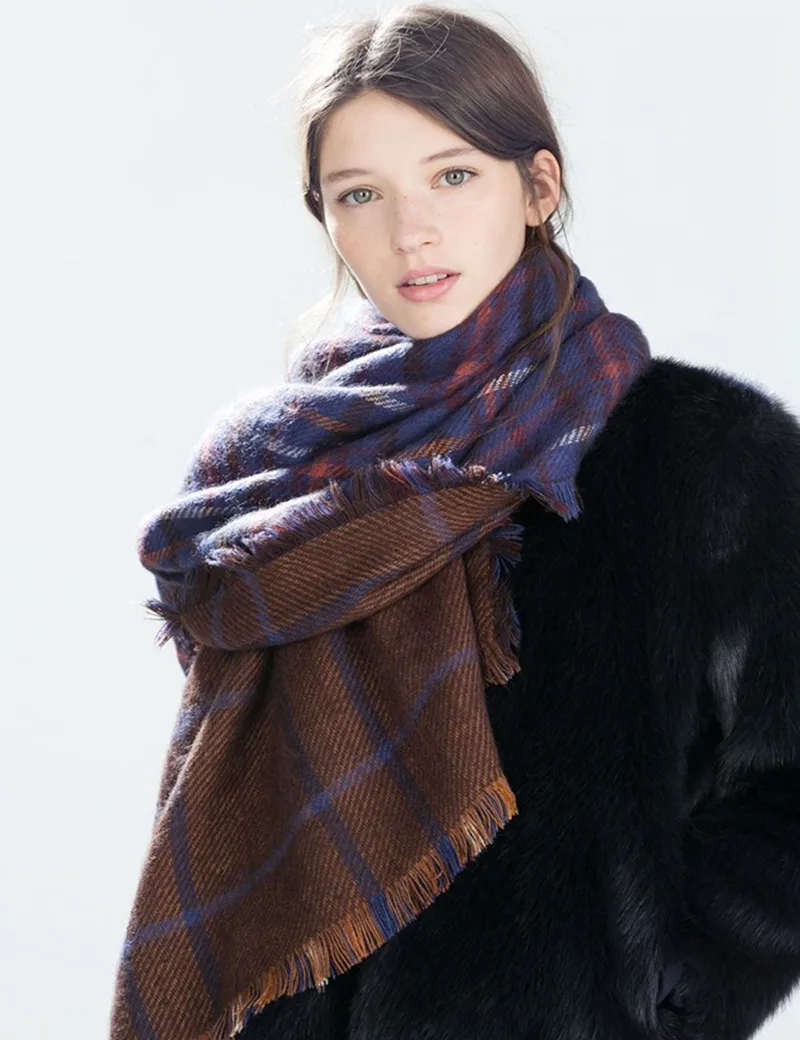Hot Sale font b Tartan b font Plaid Scarf Warm Soft Thicken Winter Scarves and Stoles