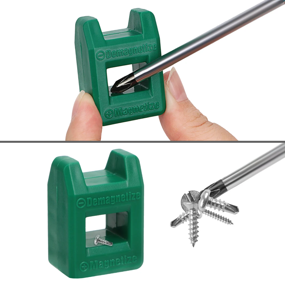 

2 in 1 Quickly Porcelain Demagnetization Filling Screwdriver Tool Porcelain Demagnetizer Magnetizer Degausser Mini