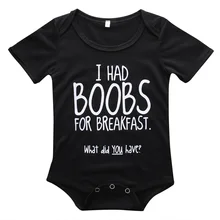 Newborn Baby Boy Cotton Bodysuit Cartoon Infant Jumpsuit Baby Girl Black Letter Clothes Outfits