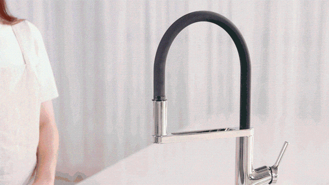 Diiib Sink Sensor Pre-rinse Faucet W/ Pre Rinser Sprayer Induction Rotatable Touchless One Handle Hot Cold Mixer Tap