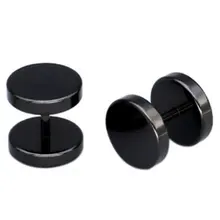 Корейские мужские серьги, медицинский из титанового сплава, стальные серьги для ногтей, Панк Цвет, круглые гантели, женские серьги