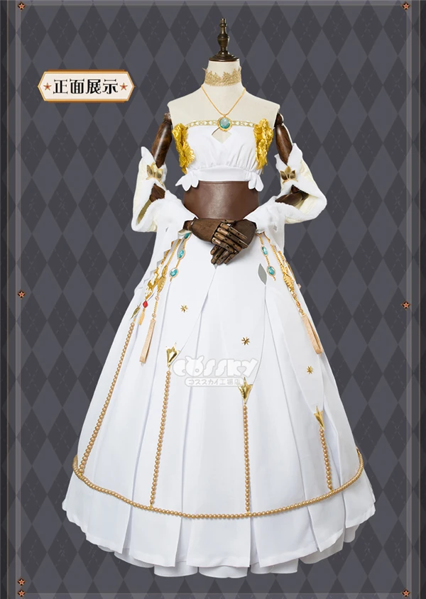 Fate/Grand Order FGO Anastasia; костюм принцессы для костюмированной вечеринки; длинный плащ+ платье; цвет синий, белый;