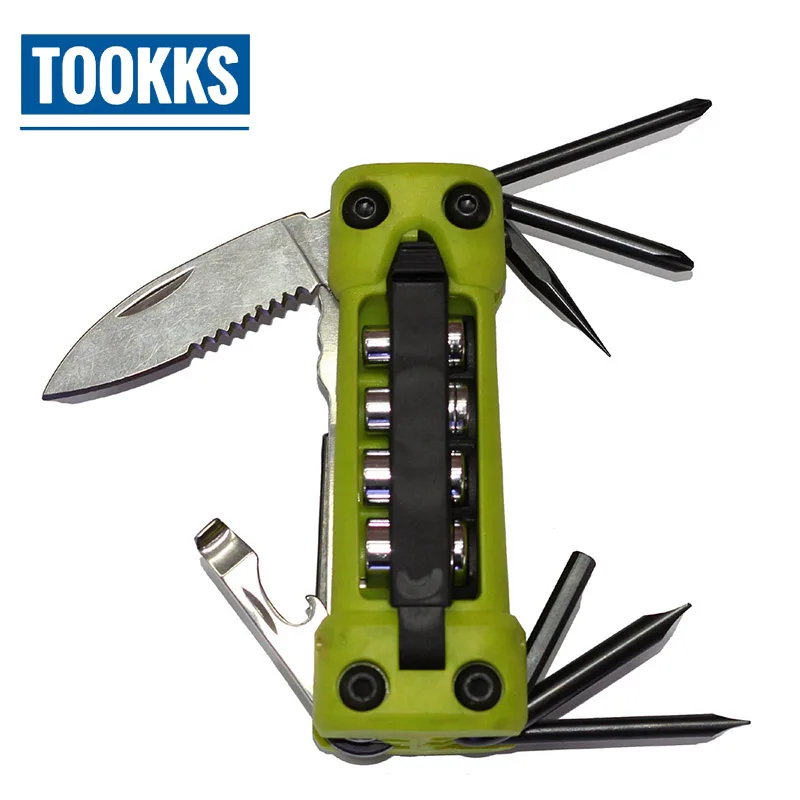 PJ1004 17 in1 Multi function Outdoor folding tool Screwdriver Bottle