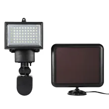 60 светодиодов ультра яркий Солнечный свет датчик обнаружения движения безопасность сад ночное освещение 9 В/1,3 Вт