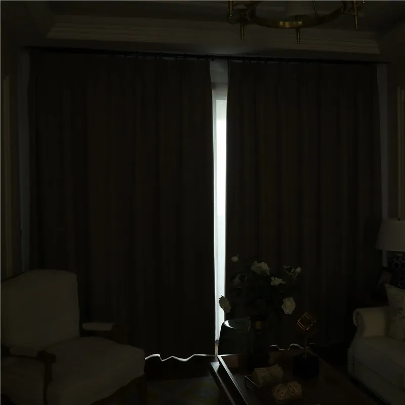 CITY IN CITY Plaid Blackout Home Decor Curtain For Living room Darpe Faux linen Curtains for Bedroom Rideaux Window Customized