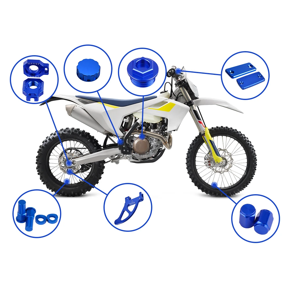 8 шт Алюминий Ремкомплект для MX велосипеды Husqvarna TE150 TE250 TE250i TE300 TE300I FE250 FE350 FE450 FE501 2018