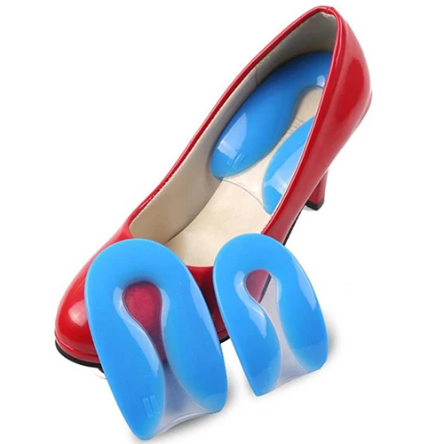 1 пара женской обуви силиконовые гелевые u-образные пяточные подушки, облегчающие боль вставки Подошвы Колодки