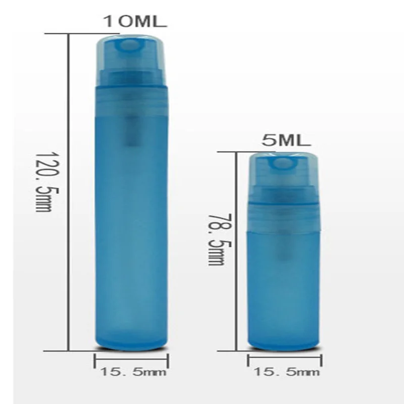 6 шт. высокое качество, пустой, прозрачный, 10 мл матовый парфюм перо для спрей бутылки, распылитель тумана 4 цвета портативная бутылка маленькая бутылка для образцов