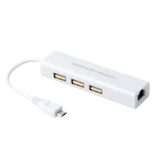 5 в 1 usb-хаб Micro USB для сети LAN Ethernet RJ45 адаптер с 3 портами USB 2,0 концентратор Для iMac аксессуары для ноутбуков