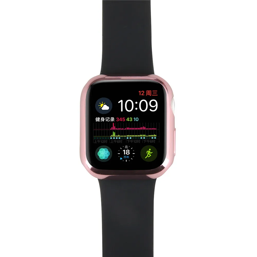 Полностью защищающий силиконовый мягкий чехол для Apple Watch iWatch Series 4 5 44 мм 40 из ТПУ с