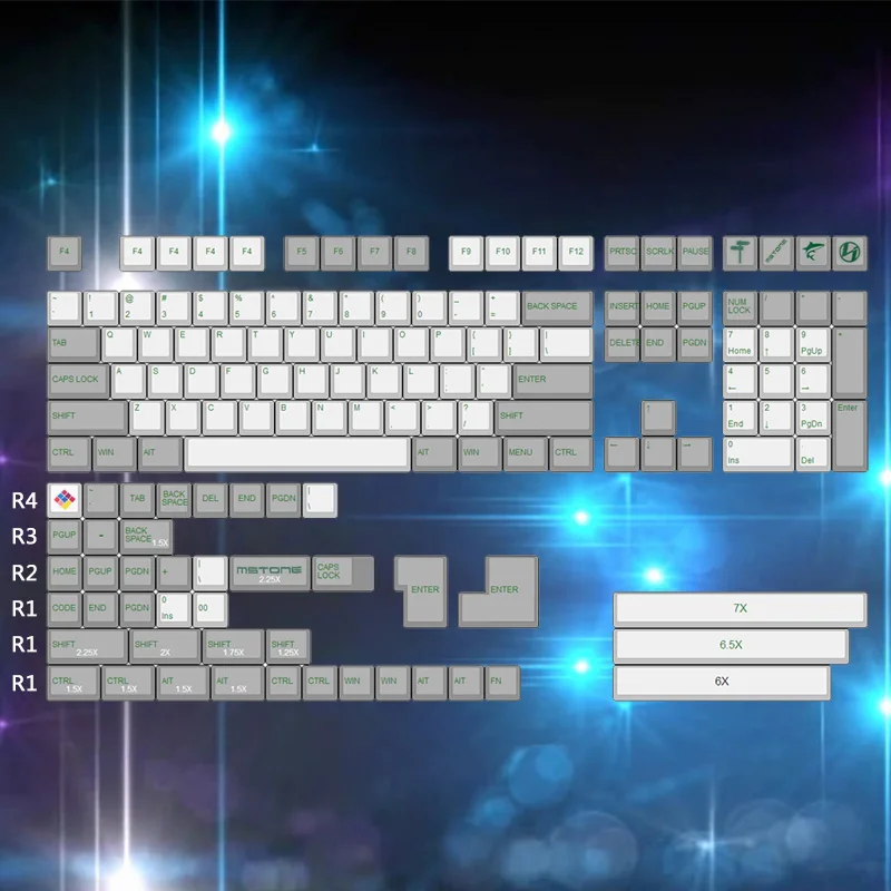 

pbt keycap dye-subbed keycaps cherry profile 151keys for cherry mx mechanical keyboard ISO keys 1.75shift 7u 6.25u 6.5