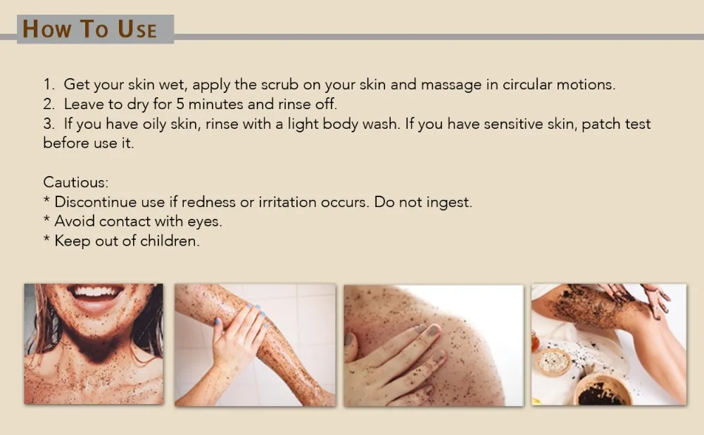 4-coffee body scrub-how to use