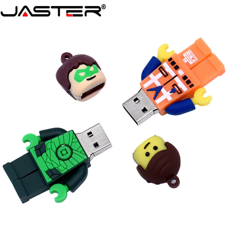 JASTER Новая серия лего Супермен Бэтмен флеш-накопитель USB 2,0 флеш-накопитель Миньоны карта памяти Флешка 4 ГБ 16 ГБ 32 ГБ 64 ГБ подарок