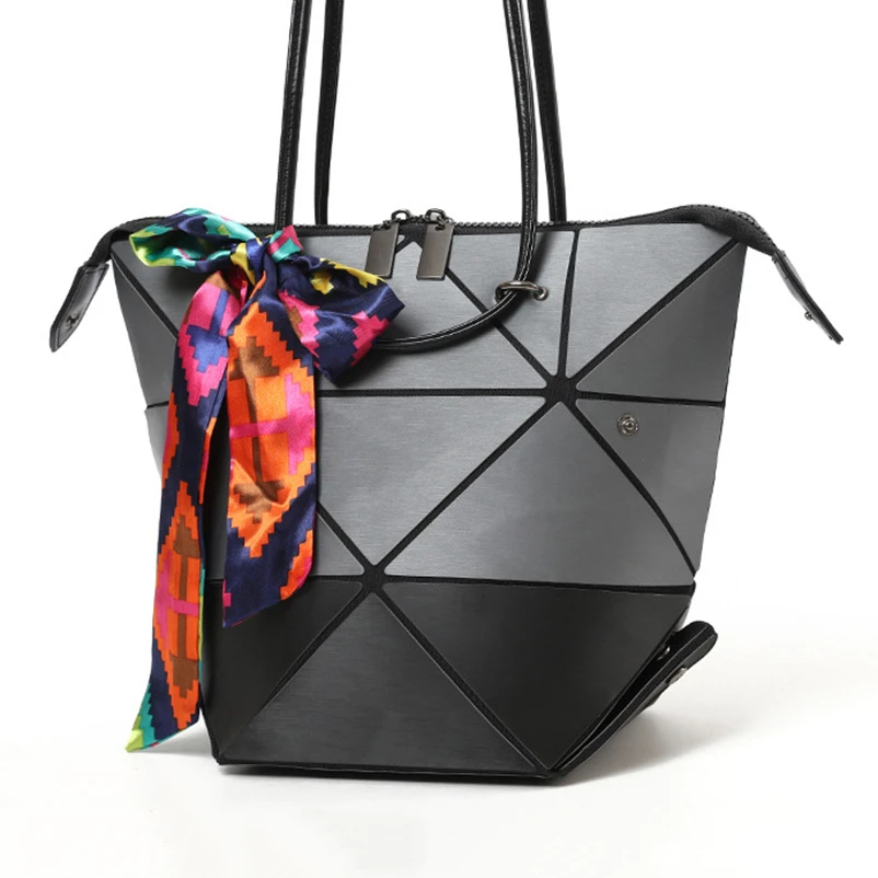 Nevenka Women Luminous Handbag Leather Shoulder Bag Women Geometric Handbags 2018 Large Tote Bag for Women Leather Crossbody Bag06