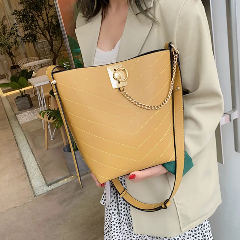 

Retro Alligator Bucket Bags Women PU Crocodile Pattern Handbag Capacity Casual Crocodile Shoulder Messenger Bags Ladies