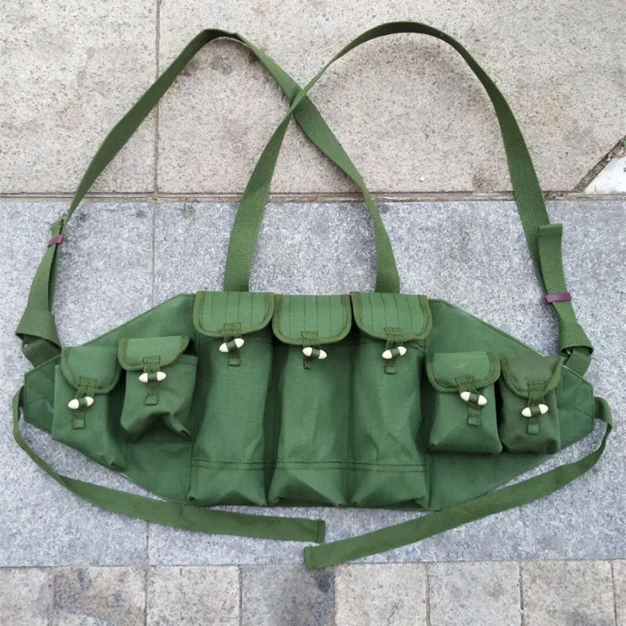 

NEW VIETNAM WAR BANDOLIER CHINESE TYPE 56 CHEST RIG AMMO POUCH