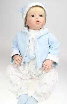 

70cm Reborn Silicone boy Reborn Dolls 28"lifelike collectible doll vinyl newborn modeling kids birthday presents toys bonecas